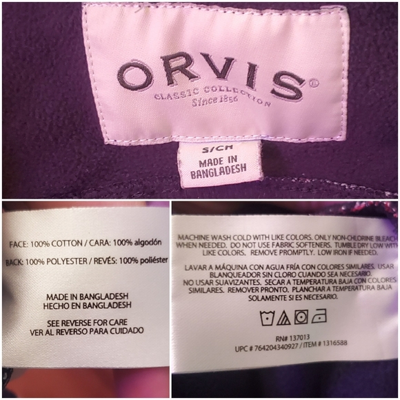 Orvis Fleece Lined Flannel Plaid Jacket sz Small - Picture 10 of 11